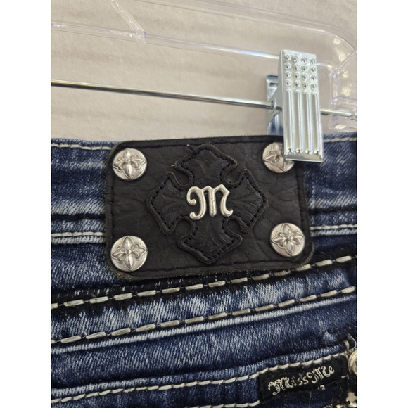 Miss Me Easyboot Med Wash Denim Jeans. Embellished Great Condition. Ladies 30 - Picture 9 of 13
